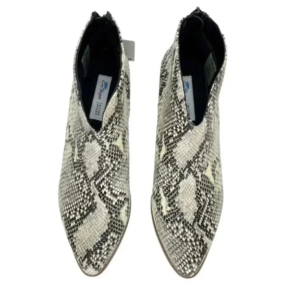 Aqua College Emily Leather Snake Print Waterproof Womens Booties Size 7.5M - Picture 5 of 14